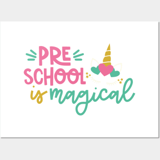 Preschool is Magical Back to School Kids Posters and Art
